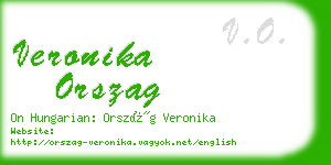 veronika orszag business card